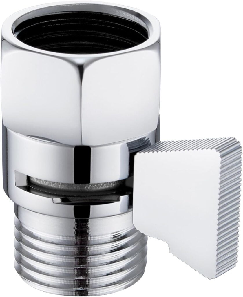 Water flow control valve for adjustable shower pressure