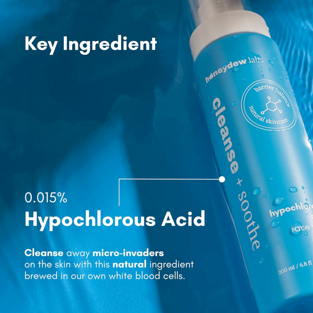 Key Ingredient Highlighted – Hypochlorous Acid Spray featuring natural HOCl molecule