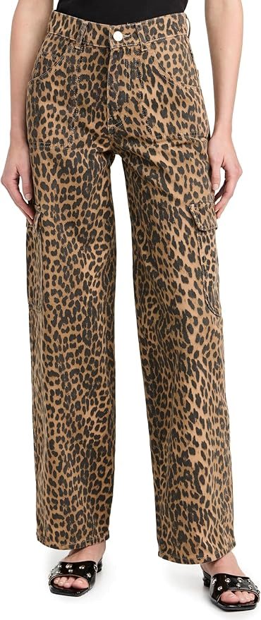 Leopard print cargo trousers 2024