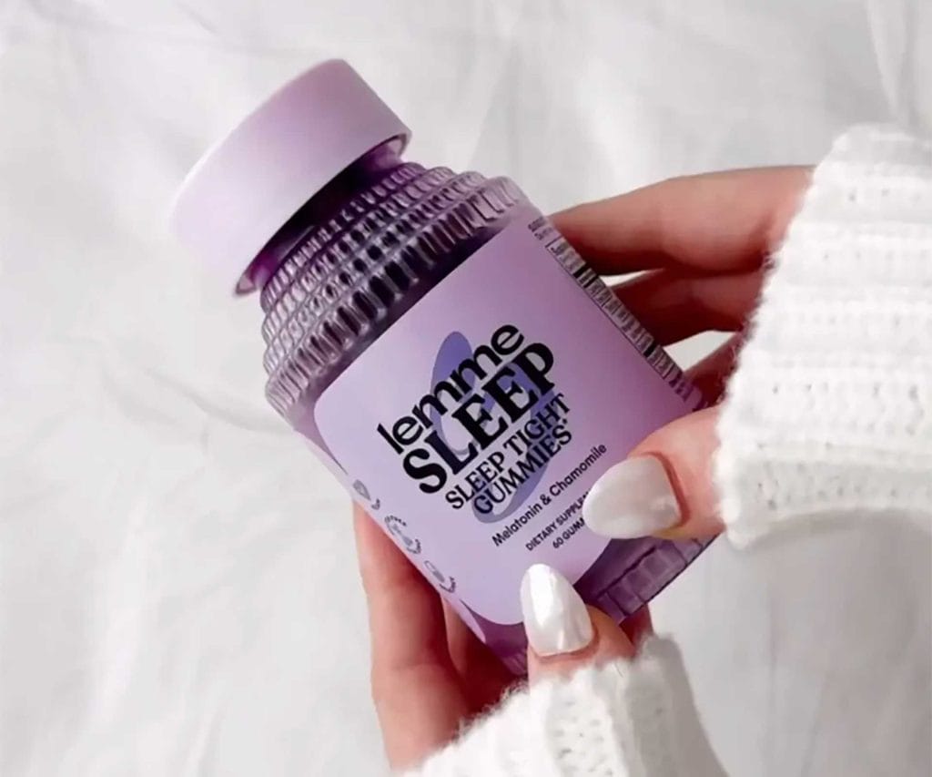 Lemme Sleep Gummies come in an eco-conscious 100% recycled plastic bottle.